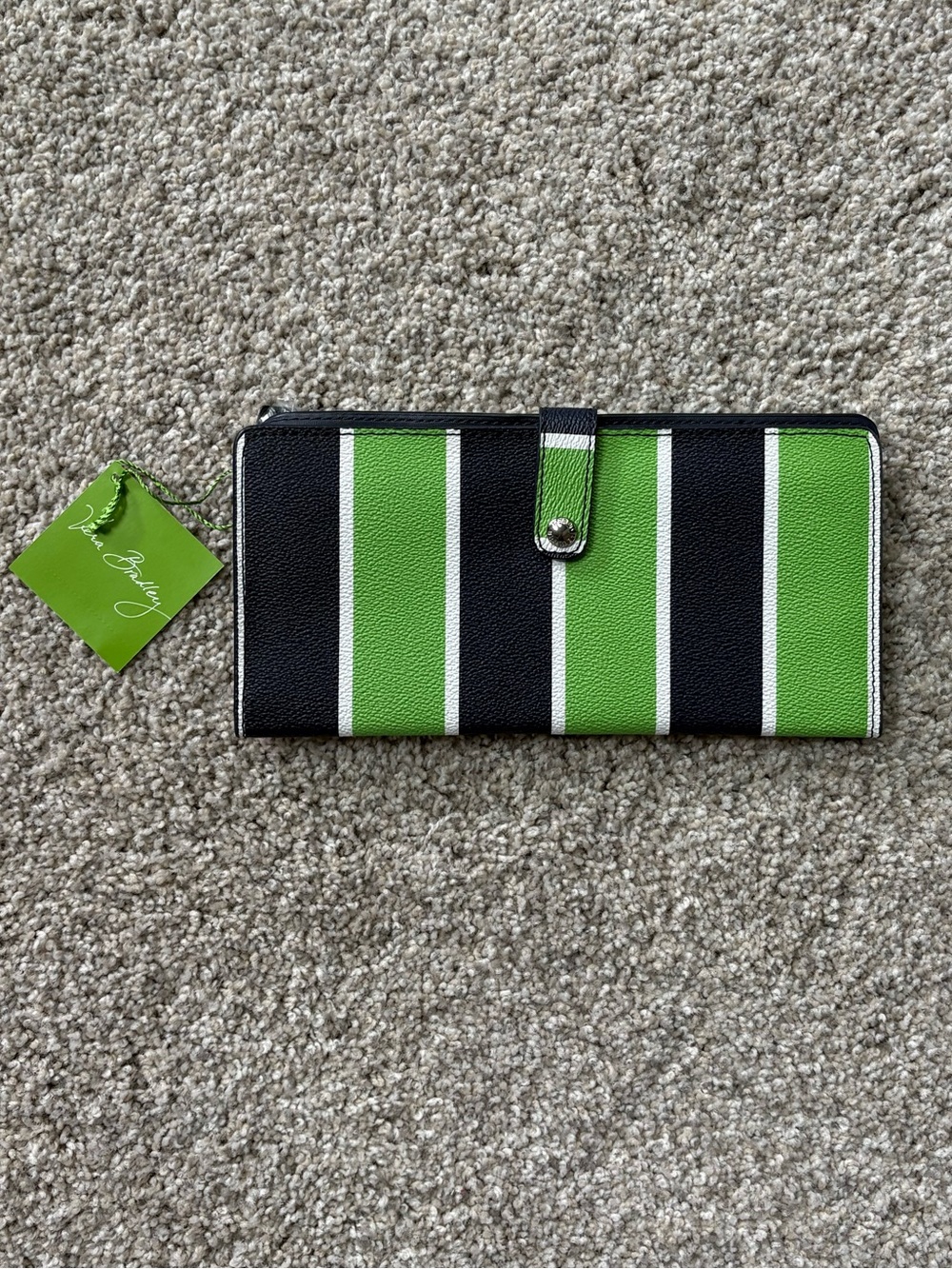 Vera Bradley Trifold Wallet in Lucky Stripe